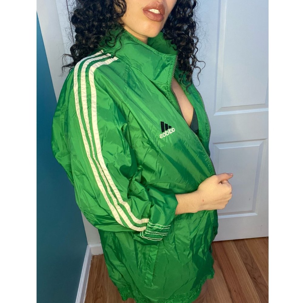 Vintage(80's) Adidas Originals Green Windbreaker